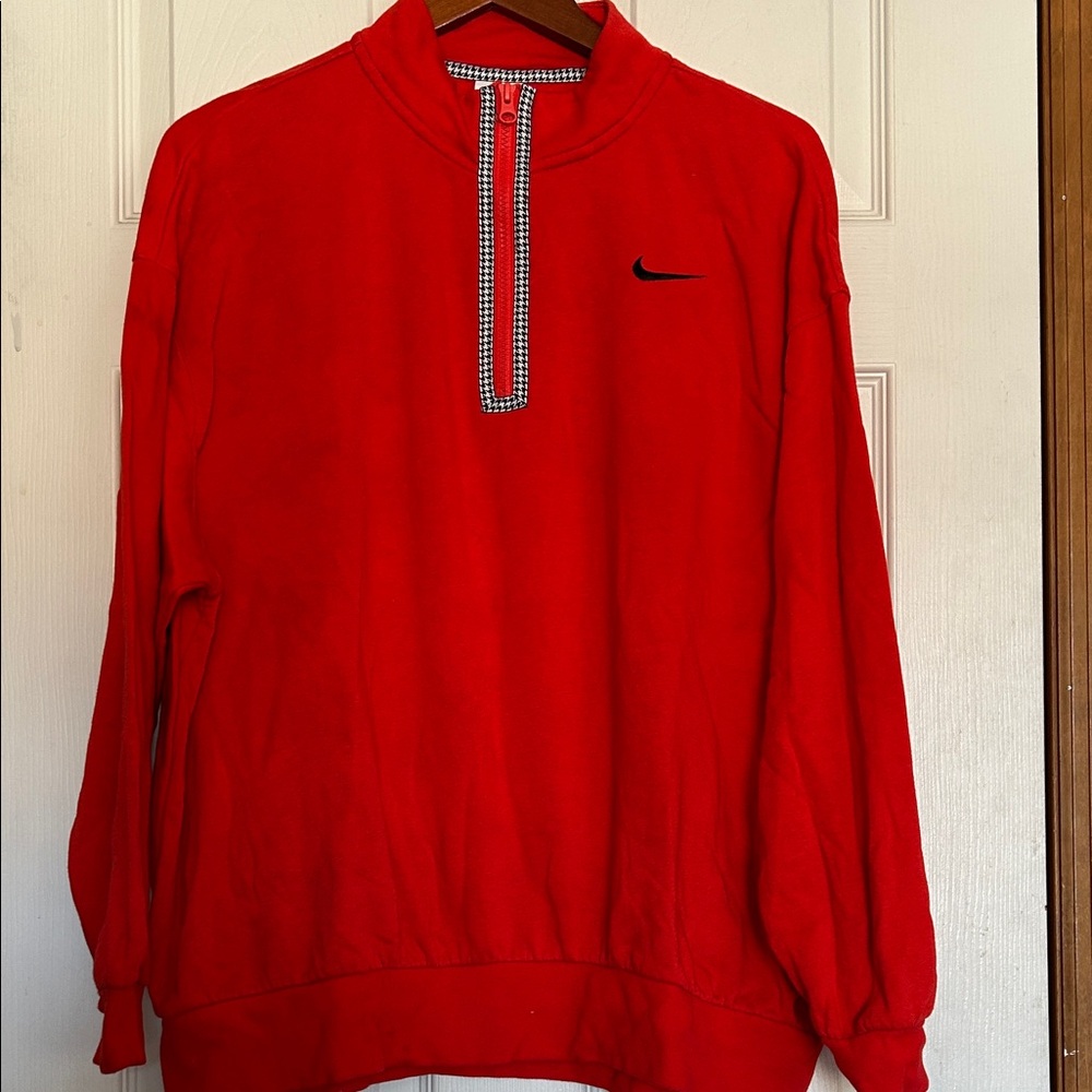 Nike Men's Bold Orange Zip-Up Sweatshirt
